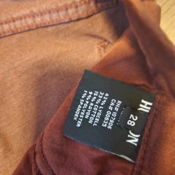 HUDSON Krista Super Skinny Jeans Coated Burgundy size 29 Inseam 30 Autumn Fashio - Picture 7 of 7